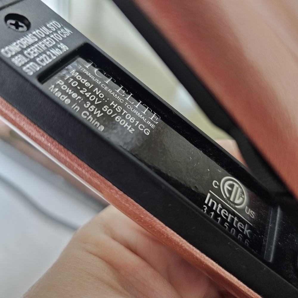 TCT Elite Hair Styling Flat Iron Titanium Ceramic Tourmaline with Box - Picture 3 of 5
